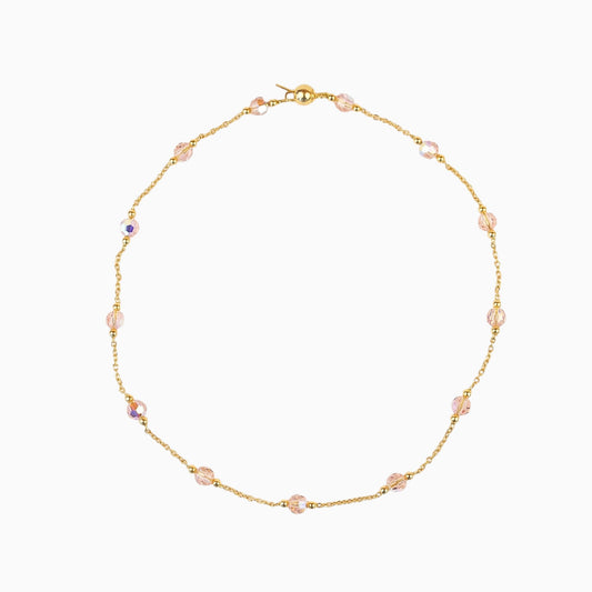 Colliers et bracelet Baby Pink Shimmer Or