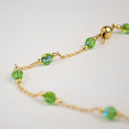 Colliers et bracelet Happy Green Or